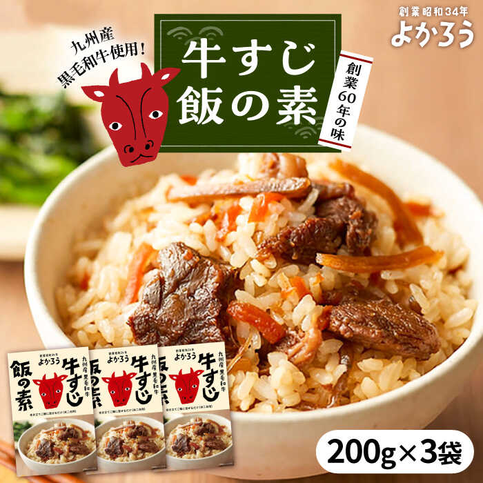 【ふるさと納税】牛すじ飯の素 セット 200g&times;3袋 《豊前市》【有限会社よかろう】[VBA009] ご飯の素 牛すじ飯 牛肉 ゆず 柚子 ピリ辛 九州｜福岡県豊前市