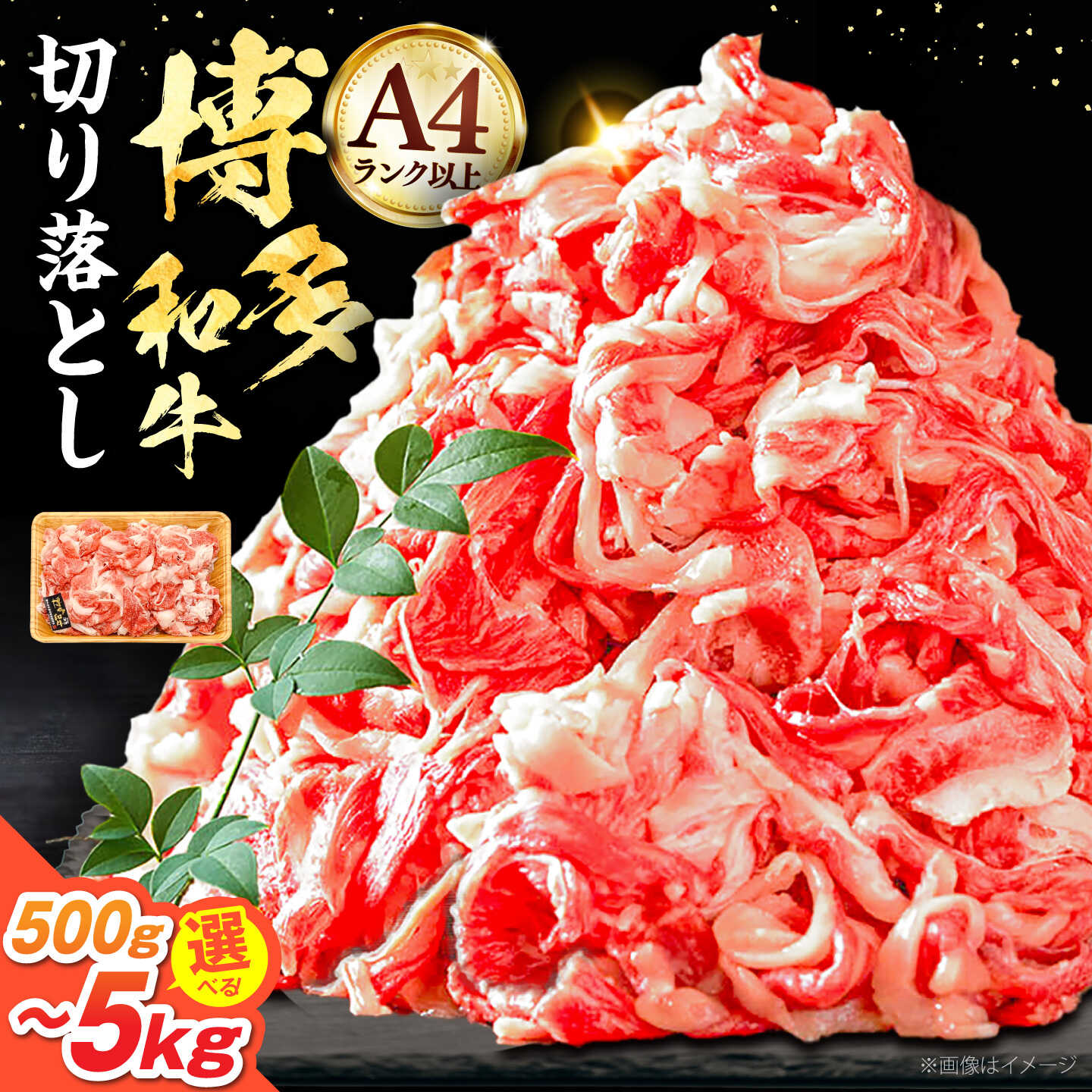 【ふるさと納税】【A4以上】博多和牛 切り落とし 500g 1kg 5kg（肩肉 or バラ肉）《豊前市》【MEAT PLUS】[VBB004] 肉 牛肉 和牛 国産 人気 すき焼き しゃぶしゃぶ 牛コマ 切落し こま切れ 薄切り 赤身 焼肉 大容量 小分け 冷凍｜福岡県豊前市