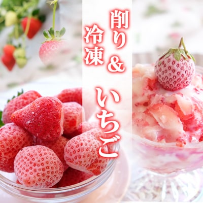 【ふるさと納税】いちご 冷凍いちご 1kg＆削りいちご 400g 練乳付き イチゴ 苺 果物 デザート ベリー畑 福田ファーム ※配送不可：沖縄、離島