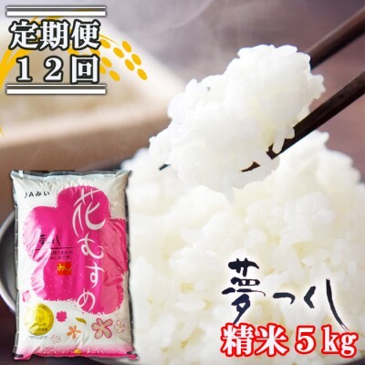 【ふるさと納税】定期便 12回 福岡県産 米 夢つくし 精米5kg×12ケ月|福岡県小郡市