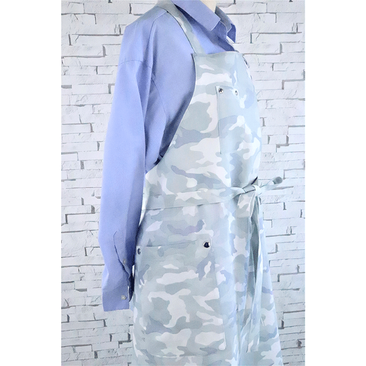 ふるさと納税 ラブリーグレイス カモフラージュリネン アサ 前垂れ 薄色彩 Txad Org