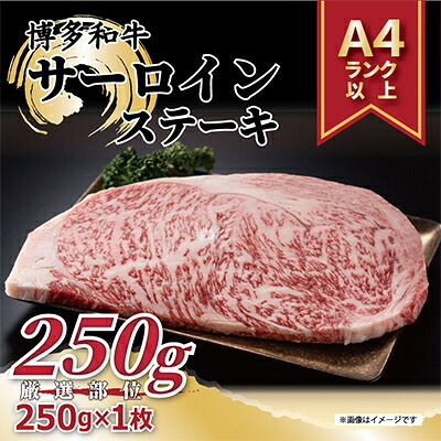 【ふるさと納税】【毎月定期便】【A4～A5】博多和牛サーロインステーキ　250g[250g×1枚]全6回【配送不可地域：離島】【4002131】