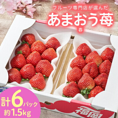 【ふるさと納税】【2026年発送先行予約】フルーツ専門店が選んだ「あまおう苺」春250g×6パック(大野城市)_ 約1500g 1.5kg いちご イチゴ 苺 あまおう フルーツ 果物 くだもの 送料無料 デラックス DX グランデ 箱 ギフト 贈り物【配送不可地域：離島】【1083968】