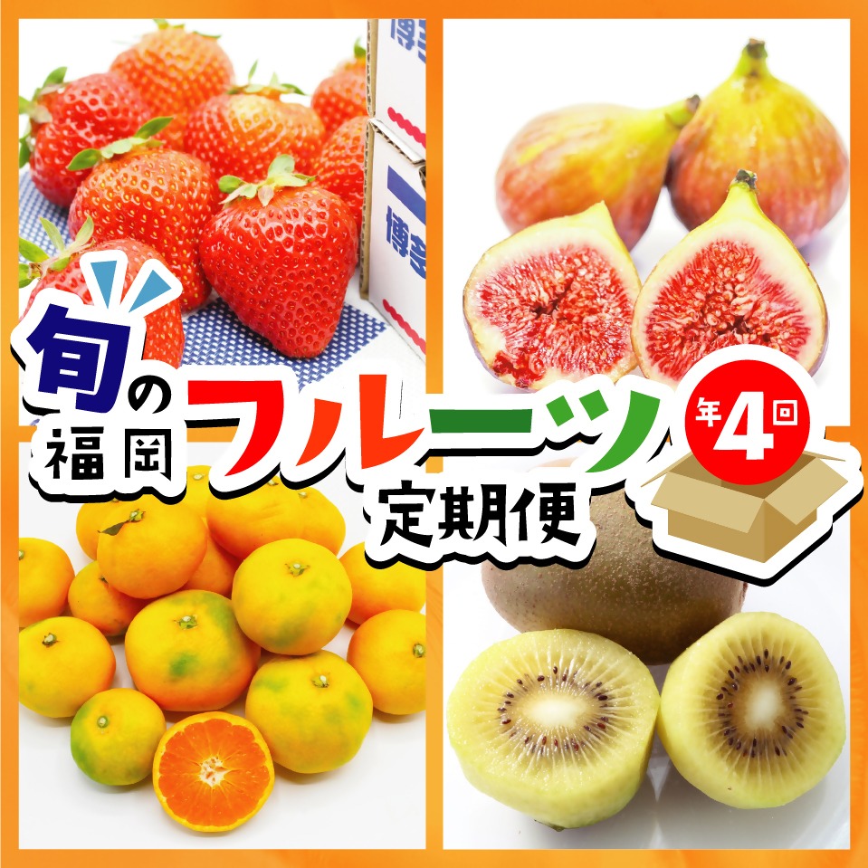 【ふるさと納税】【定期便/年4回】旬の福岡フルーツ定期便【ほたるの里】_HB0087 送料無料<br>旬 果物 フルーツ 定期便