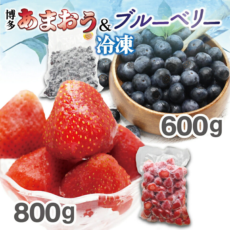 【ふるさと納税】【2026年7月より順次発送】冷凍あまおう800g ＆ 冷凍ブルーベリー600gセット 計1.4kg【JAほたるの里】_HA1653 送料無料 果物 冷凍 フルーツ 朝食 ヨーグルト スムージー 目にいい 健康 美味しい おやつ