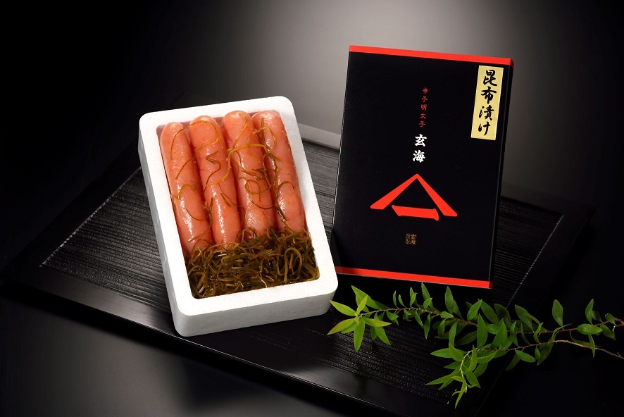 【ふるさと納税】無着色辛子明太子　昆布漬け1本物250g【玄海】_HA1240 送料無料明太子 昆布 食べきり 手土産 贈り物 冷凍 宗像市｜福岡県宗像市
