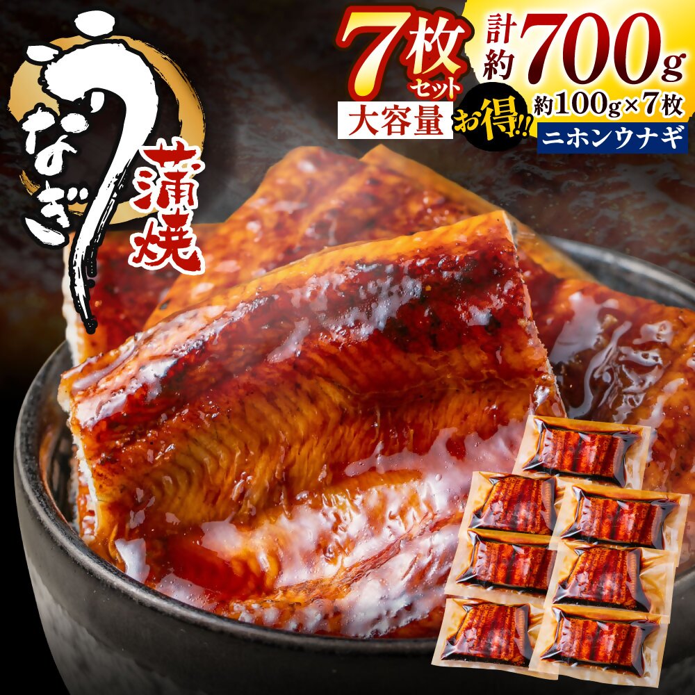 【ふるさと納税】うなぎ蒲焼き(約100g）×7Pセット【魚住商店】_HA1495 特上 鰻 ウナギ 人気 小分け 炭火 うなぎの蒲焼 丑の日 土用 真空 宗像