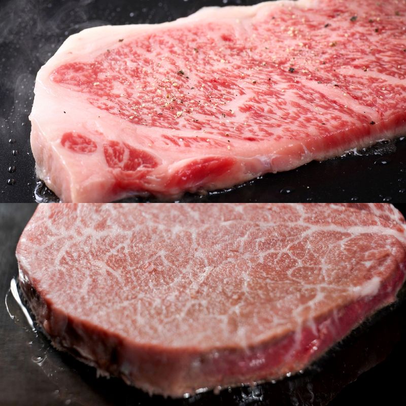 【ふるさと納税】黒毛和牛（博多和牛）【A4～A5ランク】ヒレ 150g×2枚＆サーロイン 250g×2枚(計800g)【株式会社木村食品】_HA1745