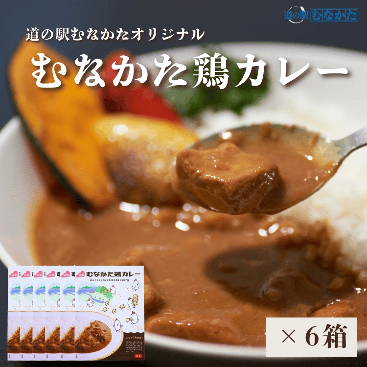 【ふるさと納税】【道の駅むなかた】むなかた鶏カレー 6個セット_HA1827 カレー かれー 鶏 かしわ チキン セット 惣菜 お弁当 レトルト おかず 福岡 宗像｜福岡県宗像市