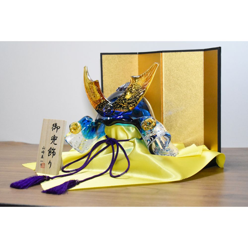 【ふるさと納税】硝子の将軍兜 キーパー-11BL(青)【粋細工所】_HA1987