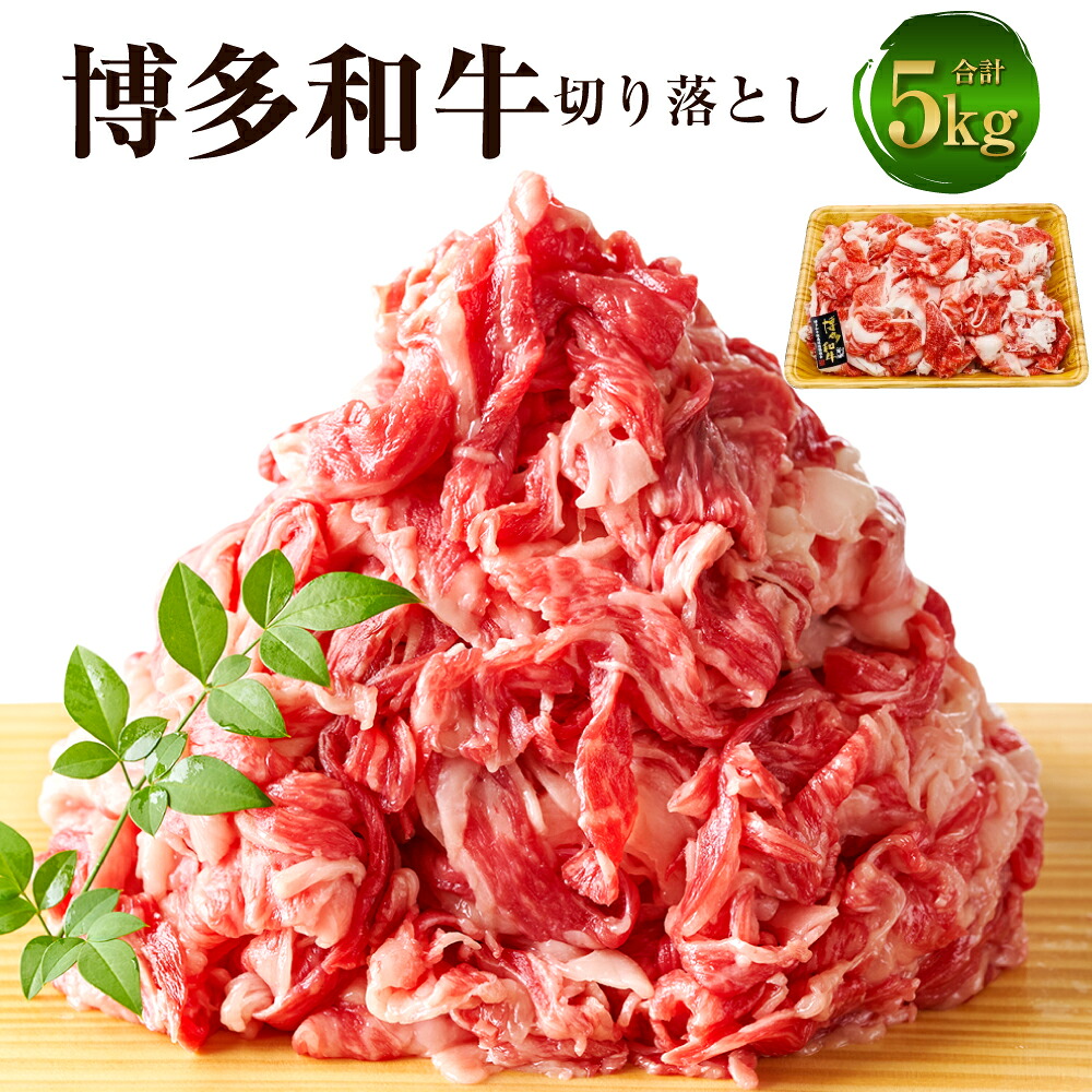 【ふるさと納税】博多和牛 切り落とし 5kg（500g&times;10パック）黒毛和牛 牛肉 肉 お肉 国産牛 国産牛肉 和牛 牛肩 肩肉 赤身 牛バラ バラ肉 料理 冷凍 お取り寄せグルメ 博多 九州 福岡県 福津市 送料無料 [G0097]｜福岡県福津市