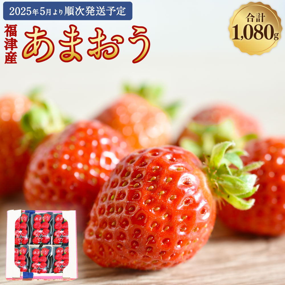 【ふるさと納税】『空飛ぶあまおう』 福津産 あまおう 約180g×6パック 約1.08kg 【スカイフローラファーム】 いちご 苺 イチゴ フルーツ 九州 福岡 果物 冷蔵 福岡県 福津市 送料無料 【2025年5月より順次発送】 ［F0155］