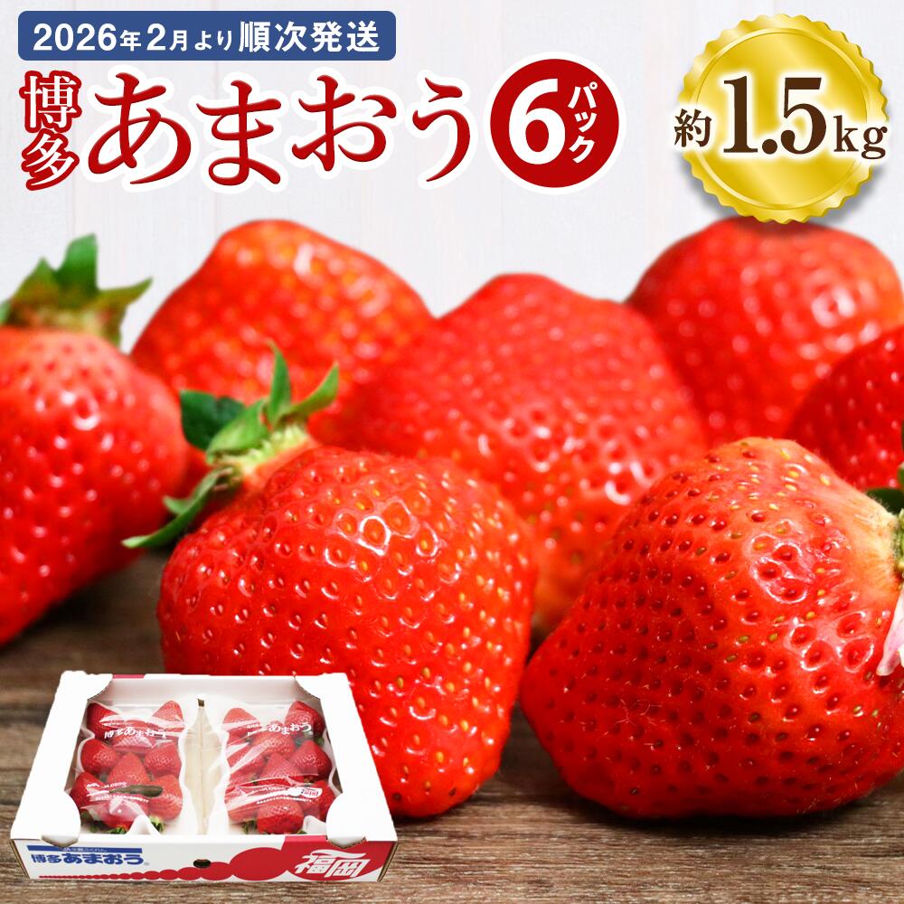 【ふるさと納税】博多 あまおう 特別 6パック 合計約1.5kg 1パックあたり 約250g 4～12玉 いちご 苺 イチゴ 福岡県 福津市 宗像市 フルーツ 果物 くだもの 果実 冷蔵 送料無料【2026年2月より順次発送】[G2245]