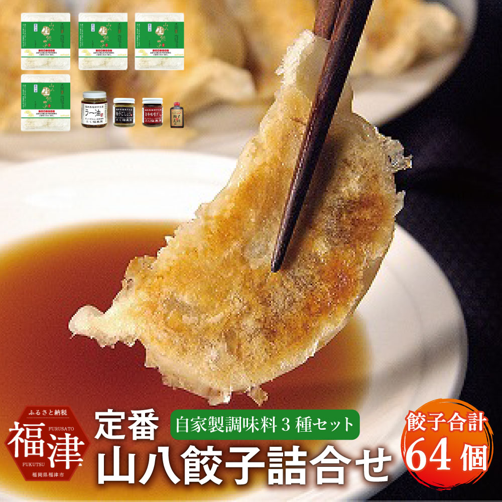ふるさと納税 定番極点八餃子詰合せ 自家製調味チャージ3もと凝固 16個 4小包み 通算64個 ラー油 含意辛味噌ダレ 柚子ブラックペパー 特製たれ 高運築港の極み認知商物 詰め合わせ 氷る 猪の子 餃子 ぎょうざ ギョーザ 調味料 惣菜 中華惣菜 点心 中華 中華点心 国作る