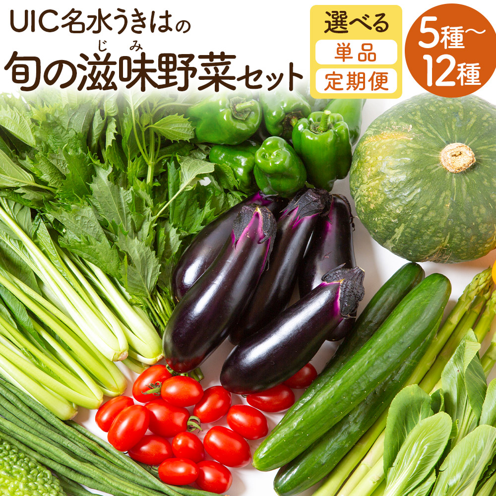 【ふるさと納税】【選べる種類】UIC 名水うきは 旬の滋味（じみ）野菜セット 野菜 定期便 詰め合わせ 野菜詰め合わせ 冷蔵 送料無料 福岡県 うきは市｜福岡県うきは市