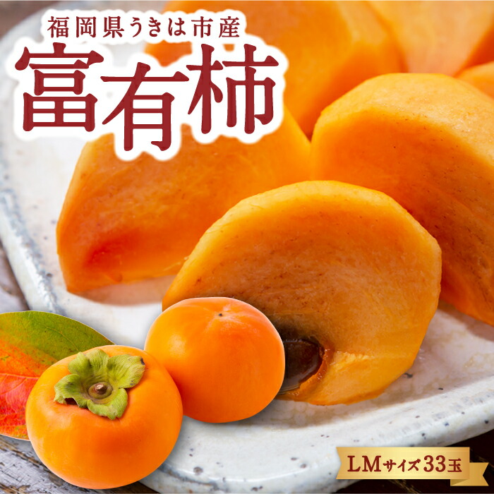 【ふるさと納税】【先行予約】竹の葉月柿農園 富有柿 LMサイズ 33玉 2025年11月上旬から11月下旬 出荷予定 柿 かき カキ フルーツ 果実 果物 常温 送料無料 福岡県 うきは市