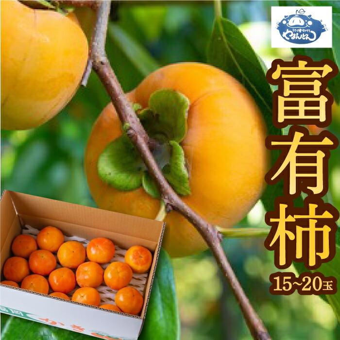 【ふるさと納税】やまんどん 富有柿 15玉から20玉 2025年11月下旬から12月上旬 出荷予定 柿 カキ 旬 フルーツ 果物 果実 常温 送料無料 福岡県 うきは市