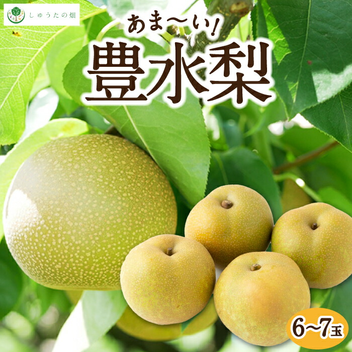 【ふるさと納税】【先行予約】しゅうたの畑 あまーい♪ 豊水梨 6玉から7玉 2025年8月中旬から8月下旬 出荷予定 梨 なし ナシ フルーツ 果実 果物 常温 送料無料 福岡県 うきは市