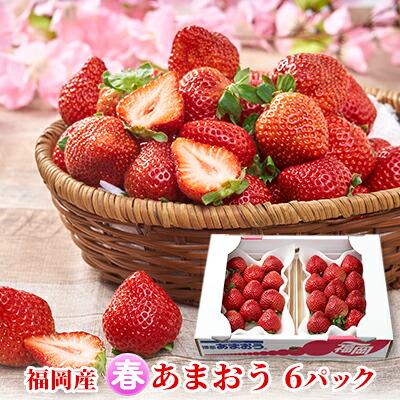 【ふるさと納税】いちご あまおう 6パック 1Pあたり約250g 福岡のいちご！苺 本来の酸味と甘み 春 配送不可 離島 果物類 イチゴ 　お届け：2026年2月上旬～2026年3月末にかけて順次発送