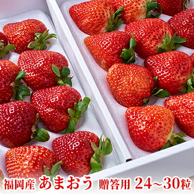 【ふるさと納税】いちご あまおう 贈答用 24～30粒 福岡のいちご！苺 本来の酸味と甘み 配送不可 離島 果物類 イチゴ 　お届け：2025年12月上旬～2026年3月末にかけて順次発送