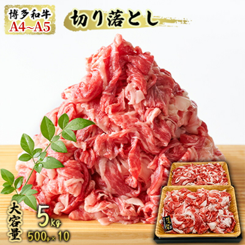 【ふるさと納税】限定 牛肉 博多和牛 A4～A5 切り落とし 合計5kg（500g×10p）肩ロース 赤身 バラ カルビ 小分け 大好評につき継続！配送不可：離島 　お届け：入金確認後2週間～1カ月。