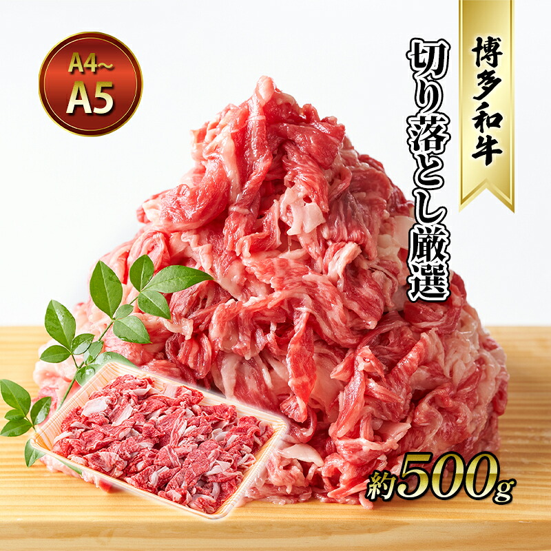 【ふるさと納税】牛肉 切り落とし 約500g 博多和牛 A4～A5 国産 和牛 肉 お肉 牛 冷凍 送料無料 配送不可：離島 　お届け：入金確認後2週間～1カ月。｜福岡県朝倉市
