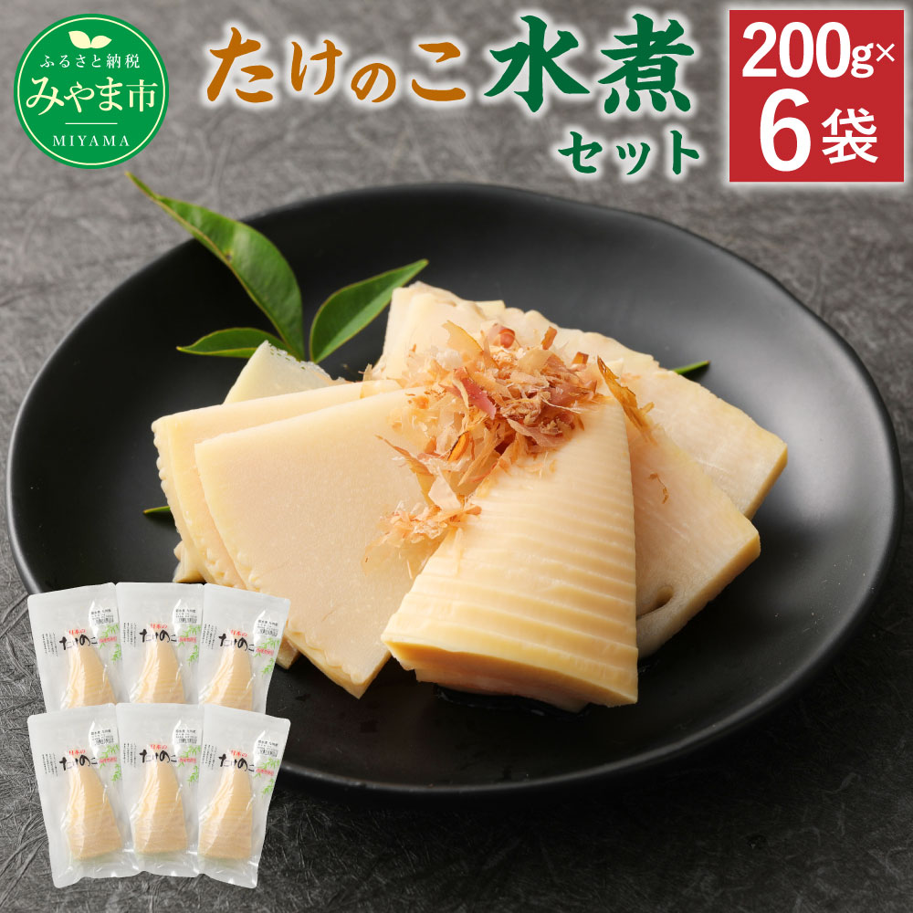 【ふるさと納税】A91 たけのこ水煮 6パックセット 筍 タケノコ 国産筍使用 保存食 備蓄 おかず 和食 惣菜 加工食品 パック 国産 送料無料