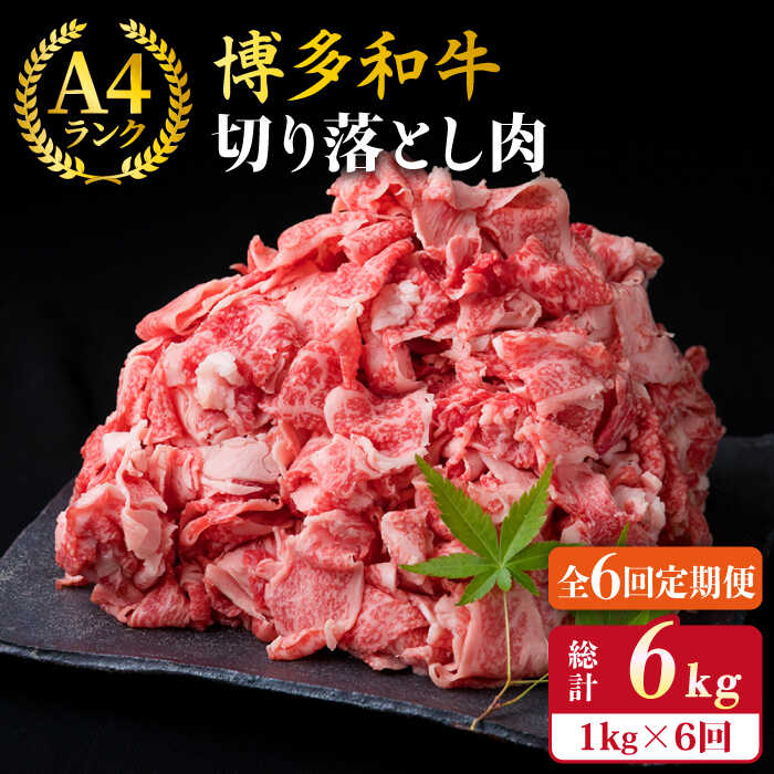 【ふるさと納税】【全6回定期便】A4～A5ランク 博多和牛 切り落とし 1kg （ 250g × 4P ）糸島市 / 糸島ミートデリ工房 [ACA190] 薄切り 牛肉 小分け 黒毛和牛 冷凍配送 100000円 10万円