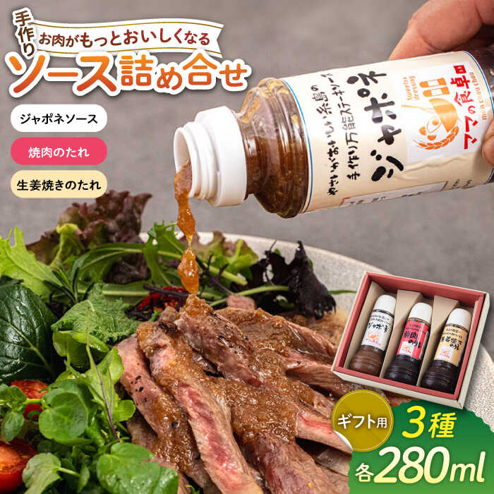【ふるさと納税】【ギフト用】レストランの味わい お肉がもっとおいしくなるソース詰め合せ(3種) 糸島市 / モンシュシュママの食卓 [AGH001] 調味料 セット 12000円 1万2千円