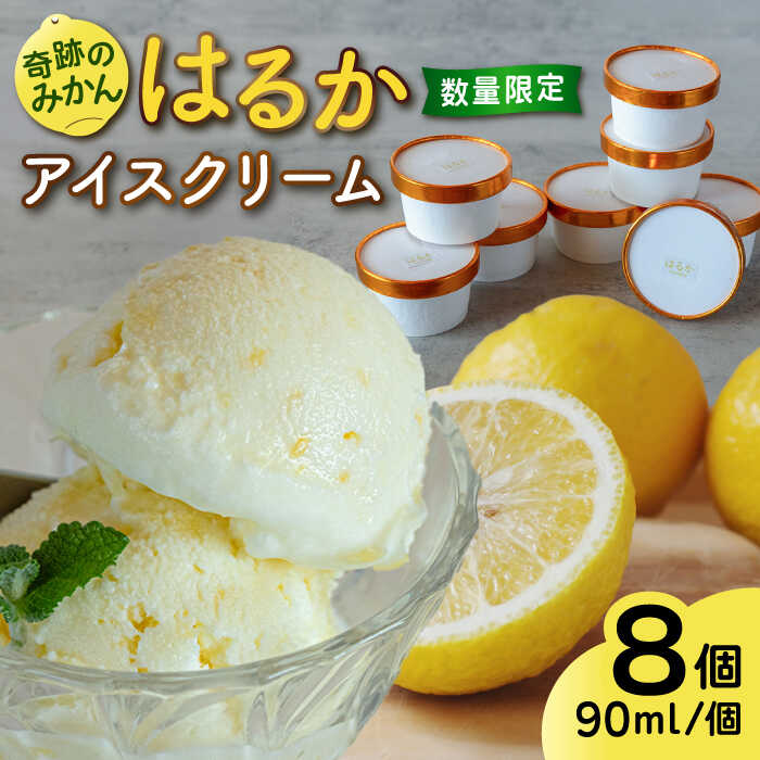 【ふるさと納税】【毎年限定25セット！】はるかみかんアイスクリーム8個セット≪糸島市≫【あいしん食品株式会社】 [AGI001] 13000円 1万3千円