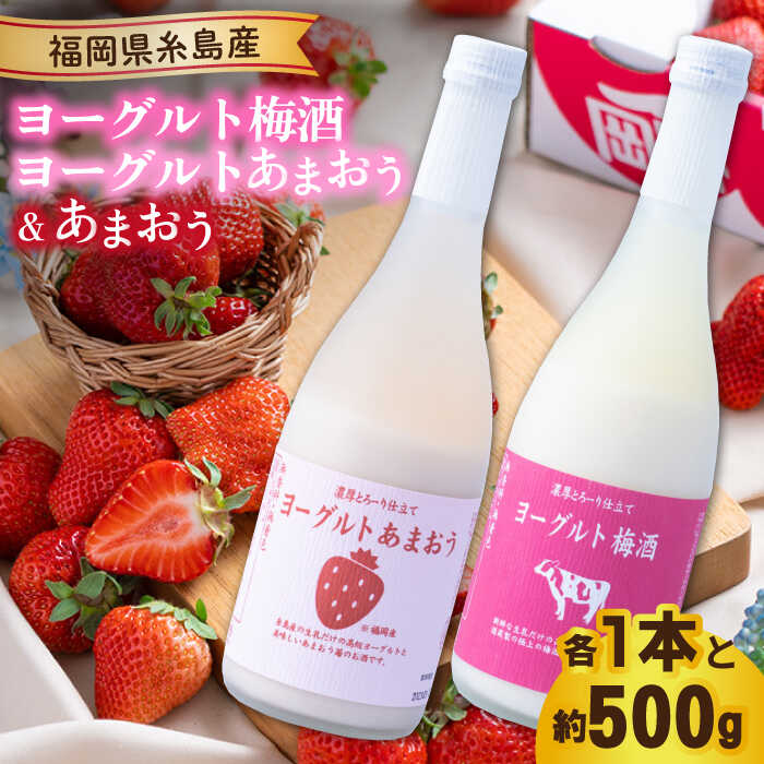 ヨーグルトあまおう ヨーグルト梅酒 各720ml×あまおう 約250g×2パック 糸島市 南国フルーツ株式会社 AIK019 が大特価！