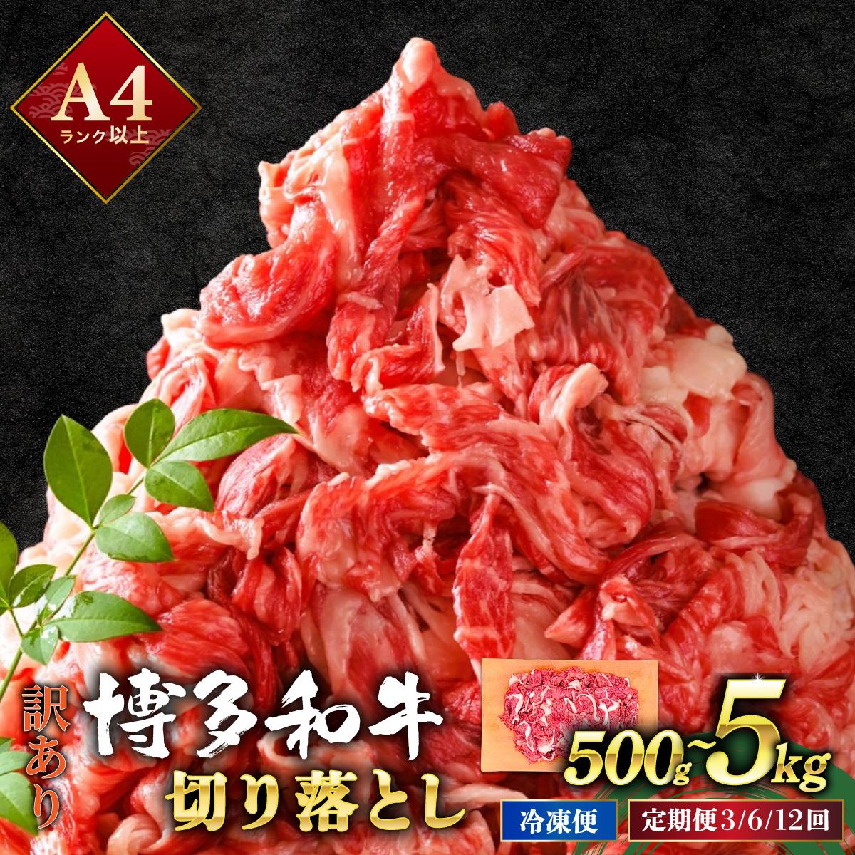 【ふるさと納税】＜選べる容量/回数＞【訳あり】博多和牛 切り落とし 500g～5kg