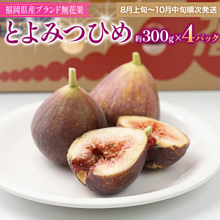 【ふるさと納税】 期間限定 いちじく 「とよみつひめ」 1.2kg 福岡県産ブランド フルーツ 無花果 (約300g×4パック) 1200g 返礼品 お取り寄せグルメ お取り寄せ グルメ 果物 フルーツ イチジク