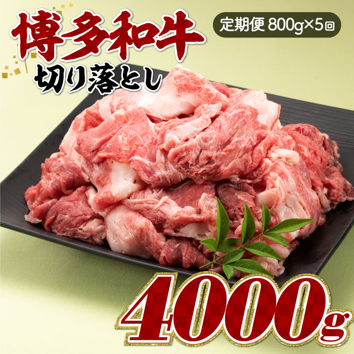 【ふるさと納税】博多和牛切り落とし（定期便：全5回） 国産 黒毛和牛 赤身 薄切り .F060