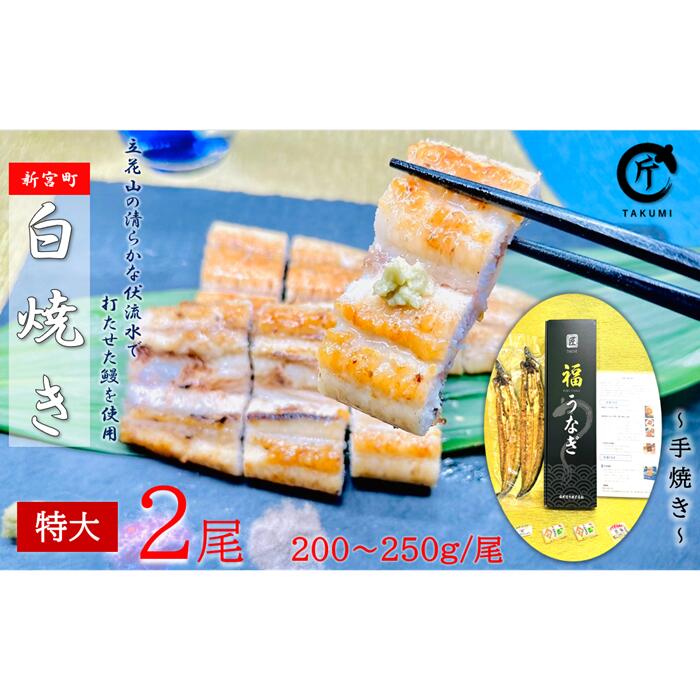 【ふるさと納税】うなぎ白焼2尾（計400～500g）.AD165｜福岡県新宮町