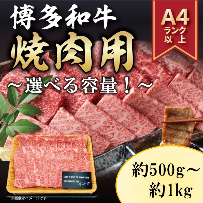 【ふるさと納税】【A4~A5】博多和牛焼肉用(選べる容量)【博多和牛】|福岡県新宮町