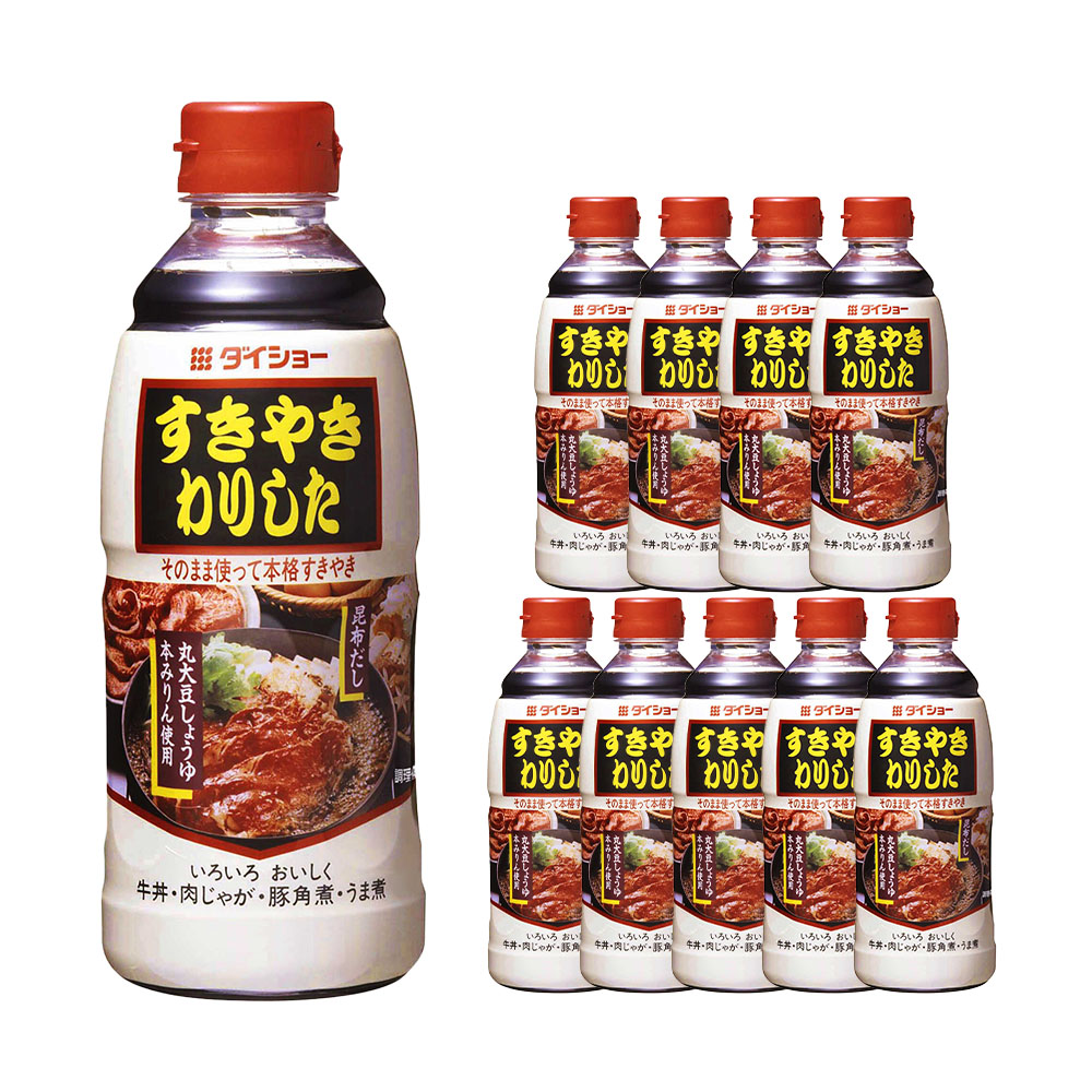 【ふるさと納税】すきやきわりした（パーティー） 計6kg（600g&times;10本） 昆布だし こんぶ コンブ ダシ 出汁 丸大豆しょうゆ ・碵油 本みりん すき焼き すき焼 割り下 割下 鍋料理 惣菜 福岡県 久山町 送料無料｜福岡県久山町
