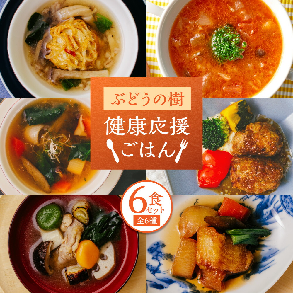【ふるさと納税】【毎日の食事にちょい足し】ぶどうの樹の「健康応援ごはん」 6食セット しゅうまい ミネストローネ すっぽんスープ ハンバーグ 治部煮 オランダ煮 計820g 魚介類 野菜 桜島鶏 お肉 煮物 惣菜 おかず ごはんのお供 ご飯のお供 冷凍 福岡県 岡垣町 送料無料 10,800円