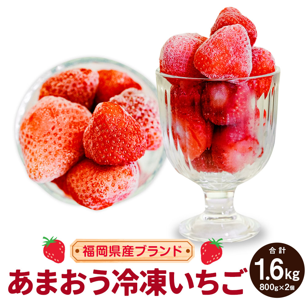 【ふるさと納税】福岡県産ブランド【あまおう】冷凍いちご 計1.6kg 800g×2 いちご イチゴ 苺 あまおう 果物 果実 フルーツ デザート おやつ かき氷 スムージー ヨーグルト 国産 九州 福岡県 冷凍 送料無料