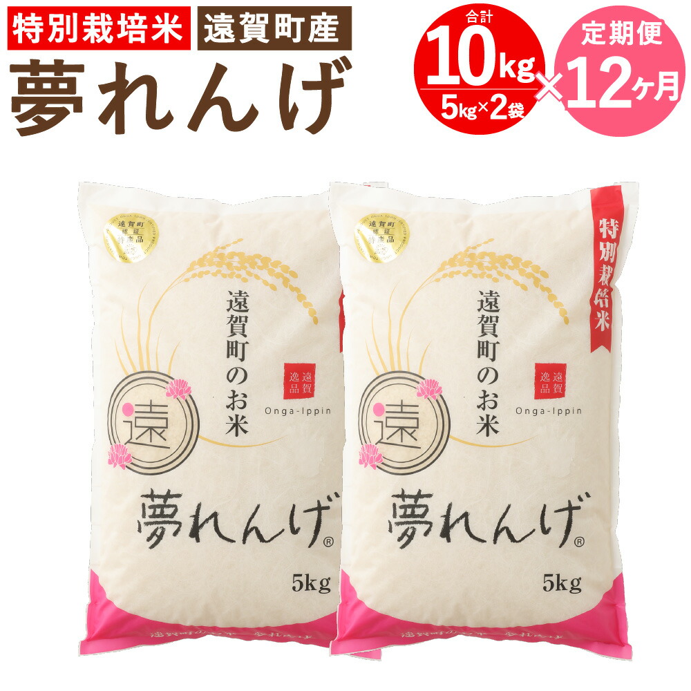 感謝セール特売 白米 ふるさと納税 お米 5kg 2袋 国産 令和2年産 元気つくし 定期便 特別栽培米 12回配送 夢つくし 九州産 送料無料 福岡県遠賀町春に咲くれんげを田んぼにすき込む農法で 丹精込めて作った遠賀町産100 の特別栽培米です 定期便 12ヶ月定期便