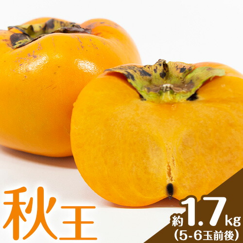 【ふるさと納税】秋王 約1.7kg 《11月上旬-11月末頃出荷》福岡県 鞍手郡 小竹町 柿 かき カキ 種なし 種無し 福岡県産 果物 くだもの フルーツ 【配送不可地域あり】