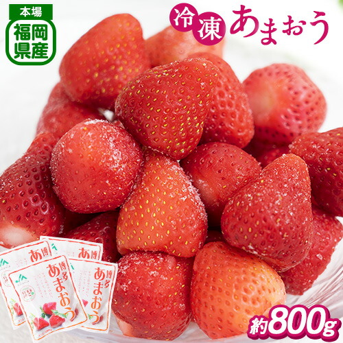 【ふるさと納税】冷凍あまおう 約800g(約200g×4袋) 送料無料《1-5営業日以内に出荷予定(土日祝除く)》いちご 福岡県 鞍手郡 鞍手町