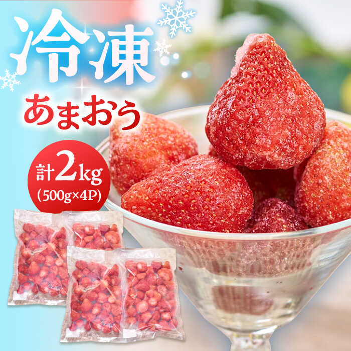 【ふるさと納税】福岡産 冷凍 あまおう 2kg（500g×4袋） ▼ 福岡 冷凍いちご 苺 イチゴ フルーツ 小分け 冷凍あまおう  いちご  桂川町/南国フルーツ株式会社[ADBW006]20000 20000円 2万円