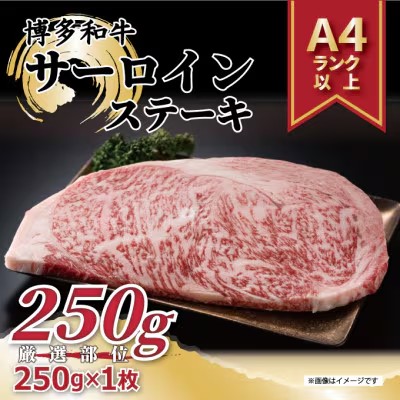 【ふるさと納税】博多和牛 サーロインステーキ 250g ( 250g×1枚 )【和牛 牛肉 お肉 サーロイン ステーキ 贅沢 人気 食品 オススメ 送料無料 福岡県 筑前町 AR010|福岡県筑前町