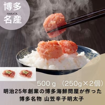 【ふるさと納税】【定期便全12回】稲石　博多名物　山笠辛子明太子500g(250g&times;2個）【明太子 明太 めんたいこ 辛子明太子 卵 海鮮 魚介類 博多名物 魚介 人気 おすすめ 家庭用 福岡 筑前町 送料無料 FL119】｜福岡県筑前町