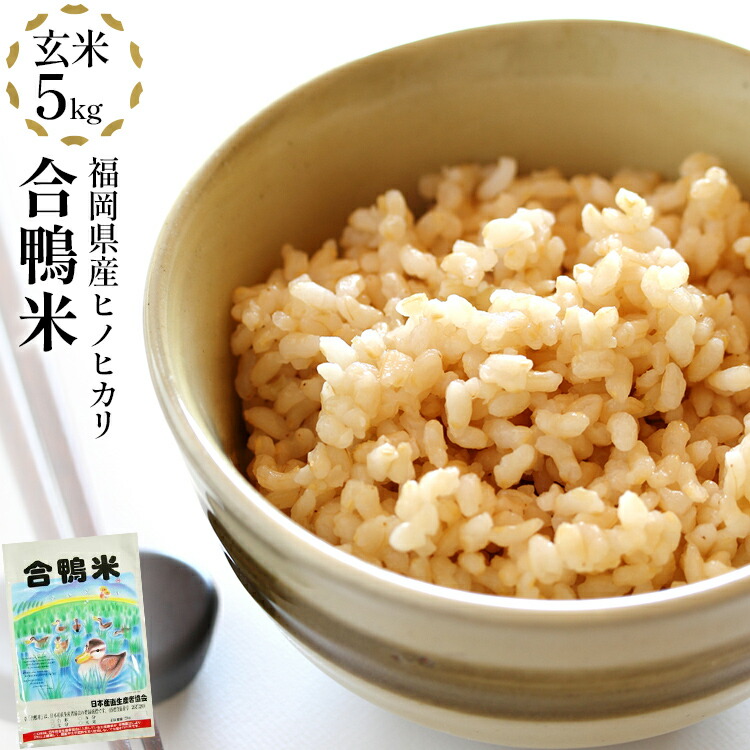 【ふるさと納税】【先行予約】 令和8年産 合鴨米「ヒノヒカリ」（玄米・5kg） BI03｜福岡県大木町