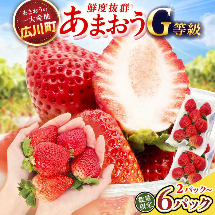 【ふるさと納税】【★先行予約★　2026年2月より発送】【選べる回数×ケース数】あまおうG等級 1回or2回 / 1ケース-3ケース 広川町 / JAふくおか八女農産物直売所どろや[AFAB069]画像