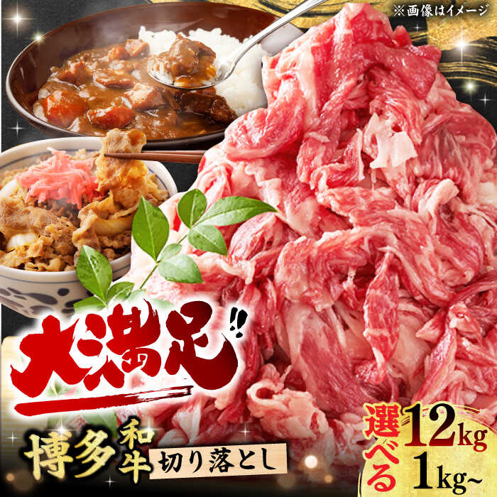 【ふるさと納税】【選べる定期便】博多和牛 牛肉 切り落とし 肉 定期便 にく 肉 和牛 国産牛 広川町 / 株式会社MEAT PLUS[AFBO077]｜福岡県広川町