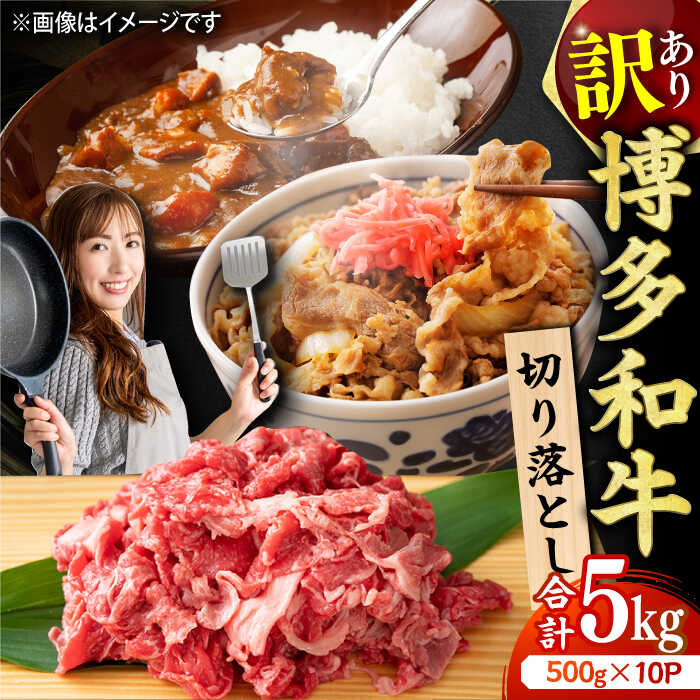 【ふるさと納税】【訳あり】博多和牛 切り落とし 5kg（500g&times;10p）肉 訳アリ 小分け 広川町 / 株式会社MEAT PLUS[AFBO081]｜福岡県広川町