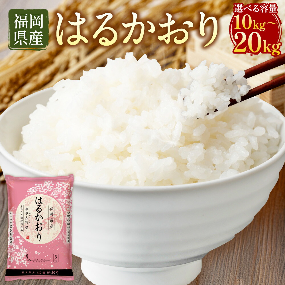 【ふるさと納税】【令和6年産】福岡県産米 はるかおり 精米 〈選べる〉10kg or 20kg 米 お米 白米 ブレンド米 コメ ご飯 ごはん ライス 1袋あたり5kg 2袋 4袋 国産 福岡県 香春町 送料無料